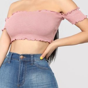 Fashion Nova off the shoulder crop top